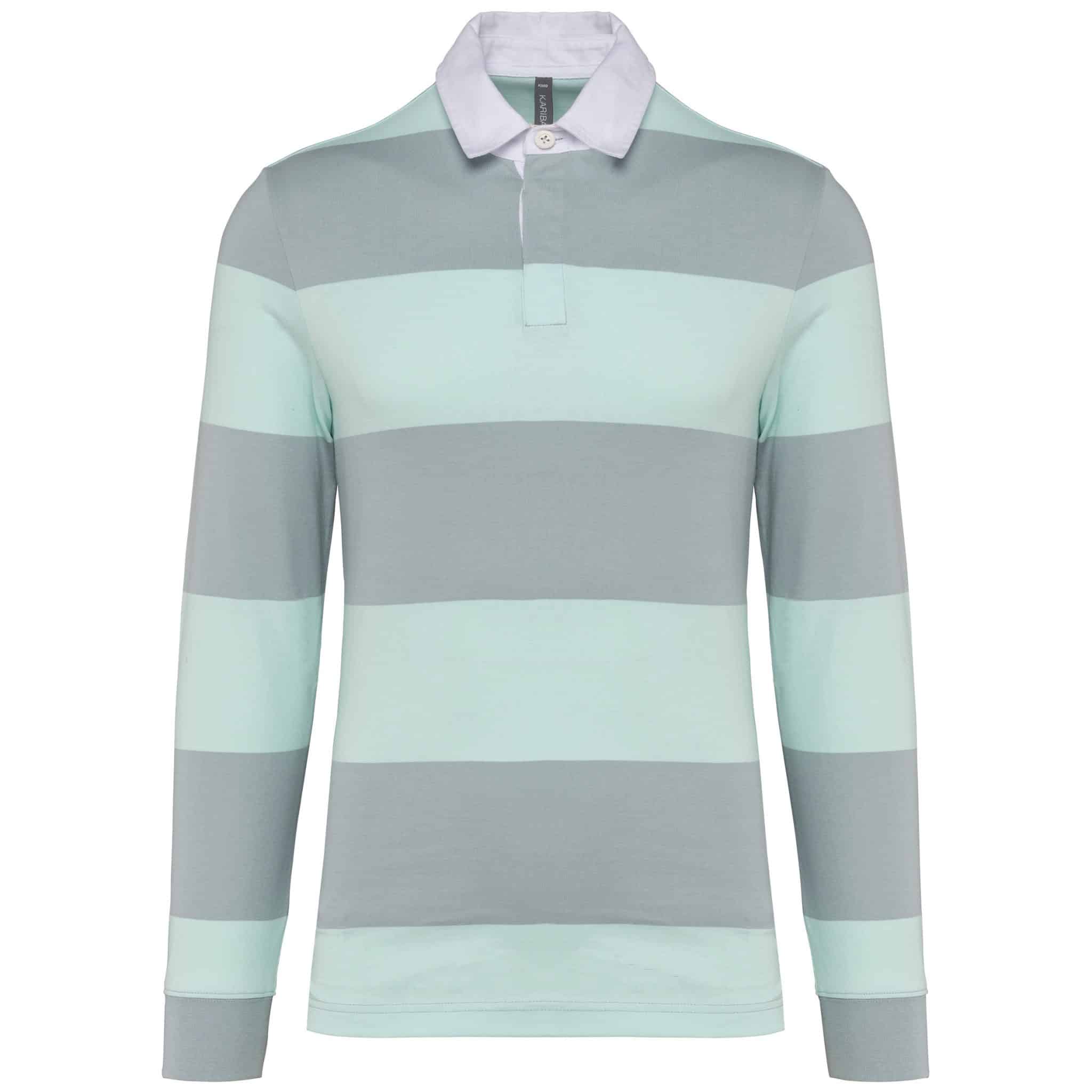 Miniature 3 pour Polo rugby rayé manches longues unisexe
