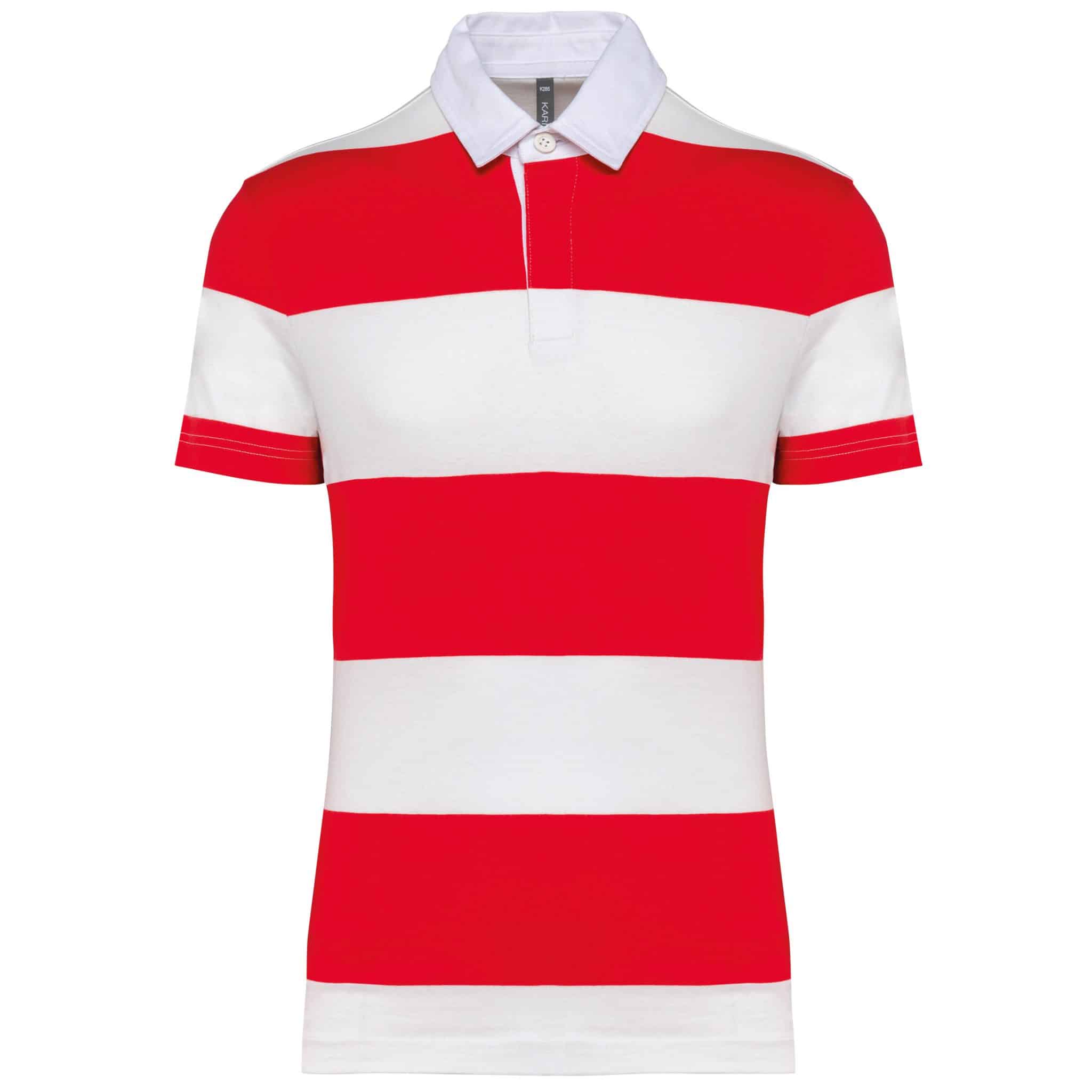 Miniature 16 pour Polo rugby rayé manches courtes unisexe