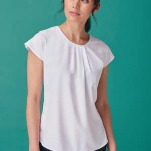 Visuel Top col plissé femme