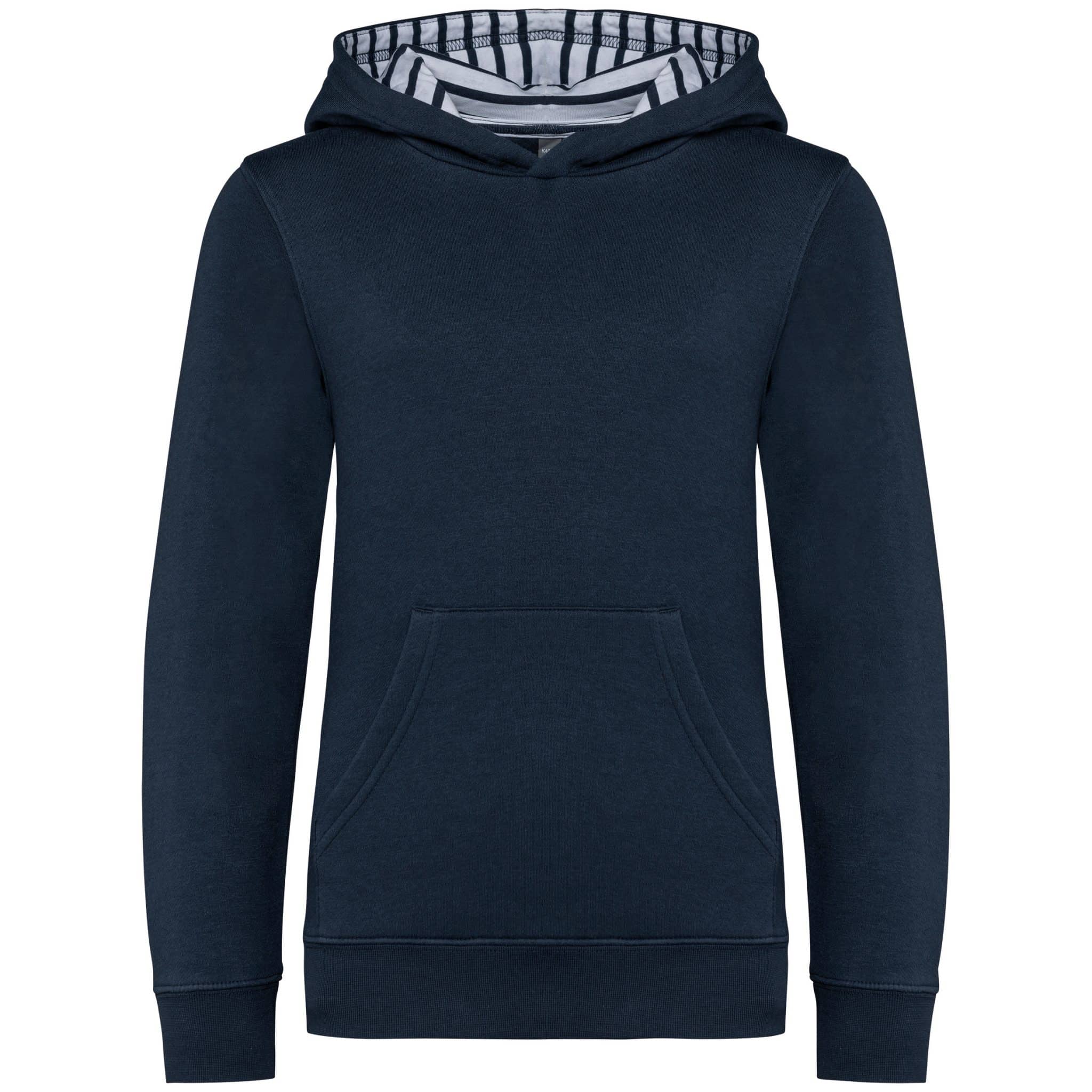 Miniature 20 pour Sweat-shirt à capuche contrastée à motifs enfant unisexe