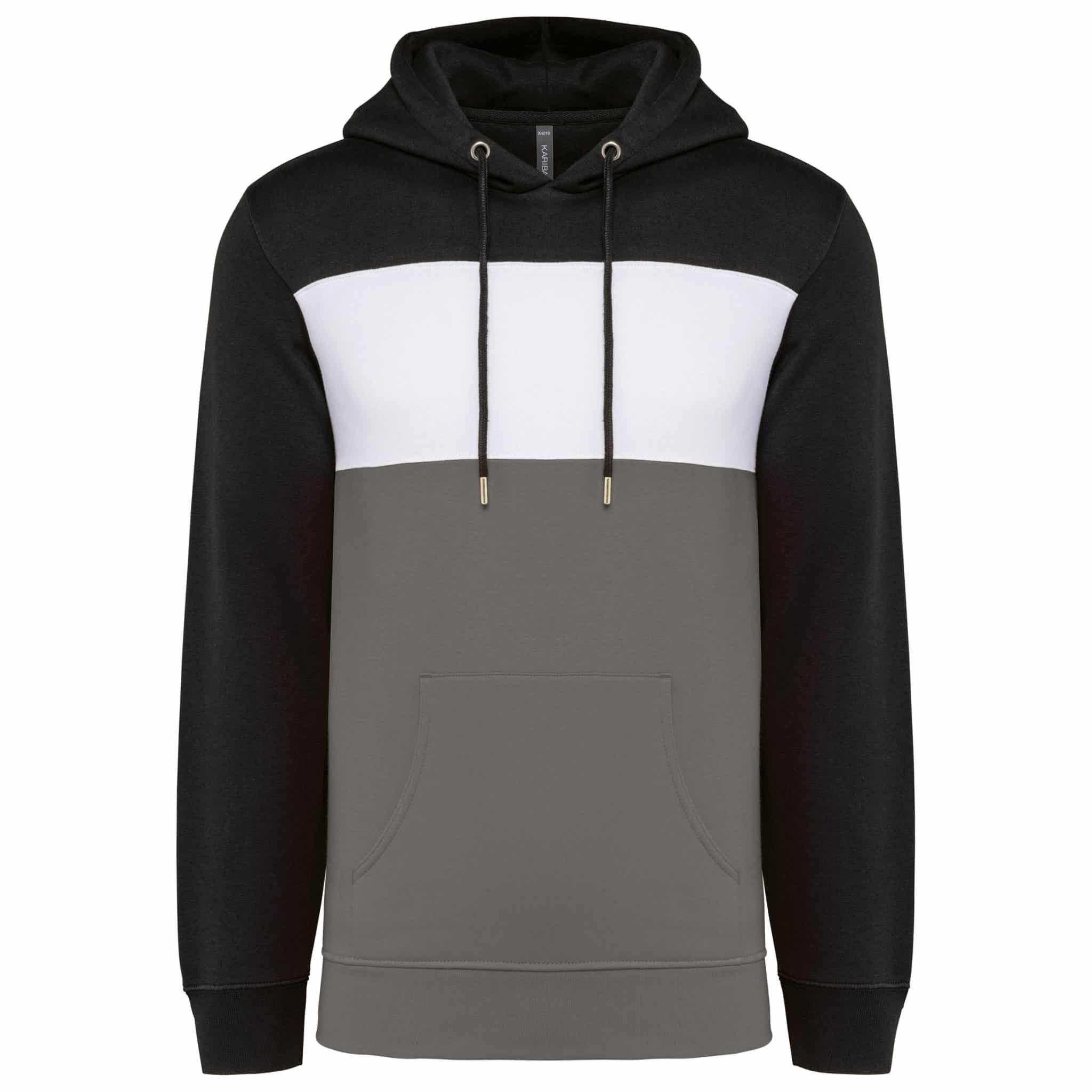 Miniature 11 pour Sweat-shirt tricolore à capuche unisexe