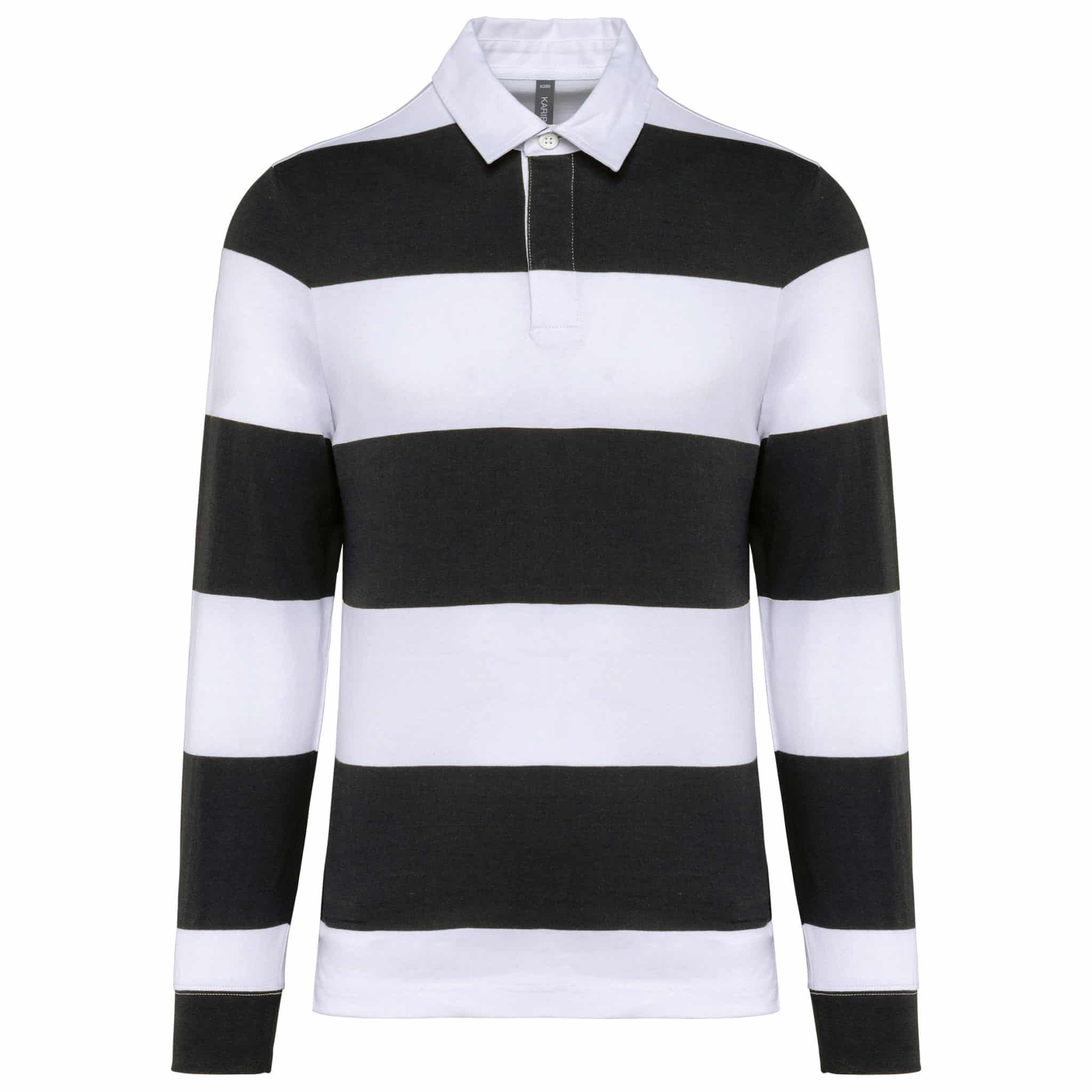 Miniature 2 pour Polo rugby rayé manches longues unisexe