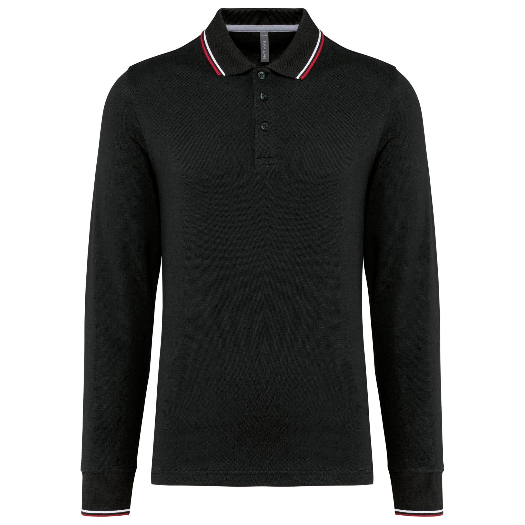 Miniature 9 pour Polo maille piquée manches longues homme