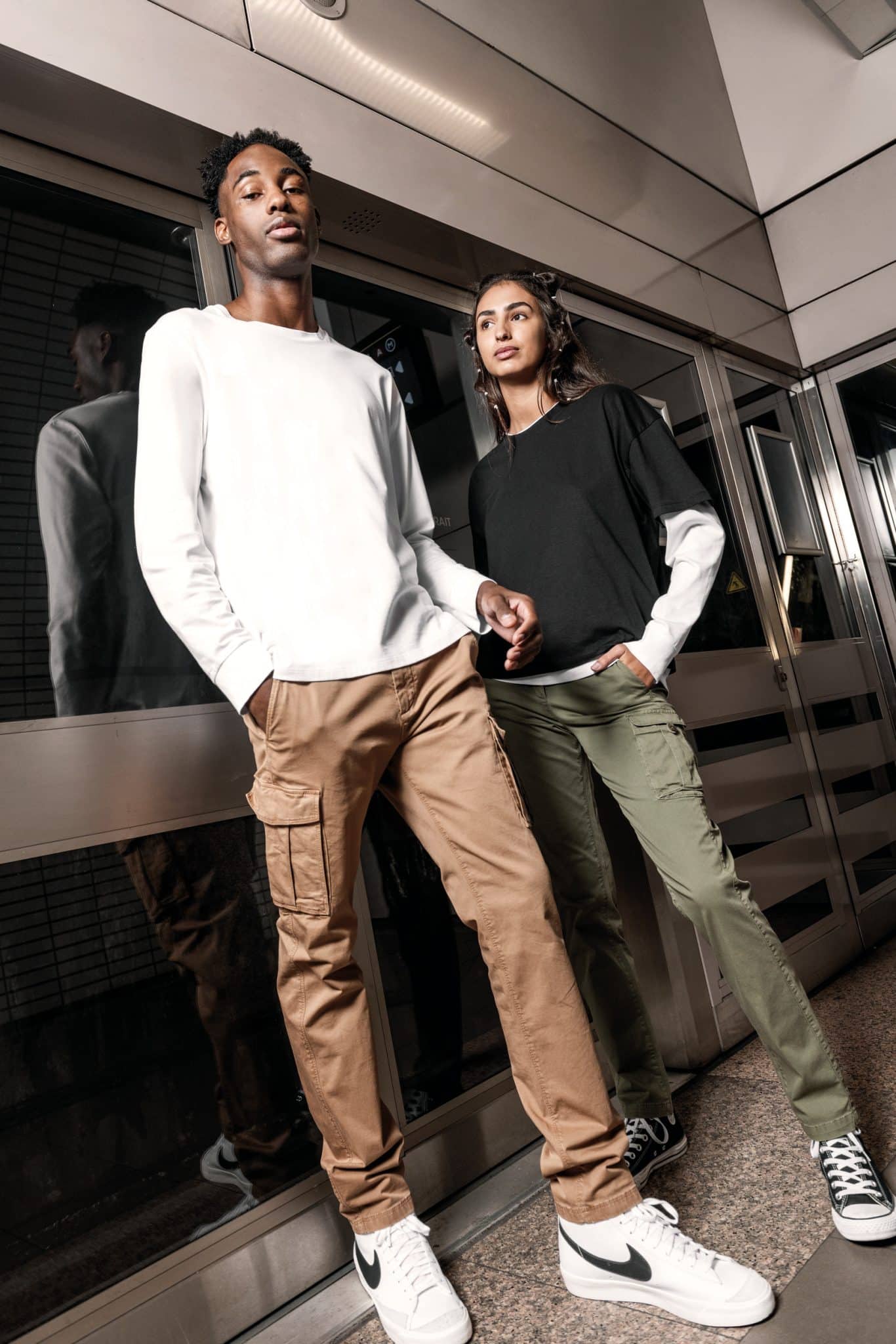 Miniature 6 pour Pantalon cargo écoresponsable délavé femme