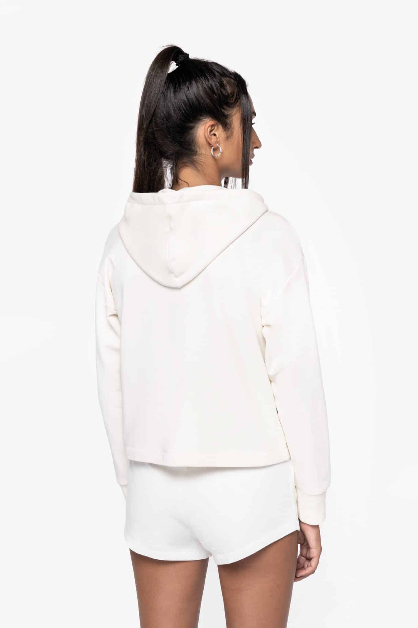 Miniature 3 pour Sweat-shirt écoresponsable zippé à capuche French Terry femme