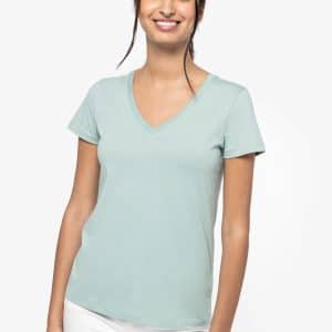 Visuel T-shirt écoresponsable col V femme