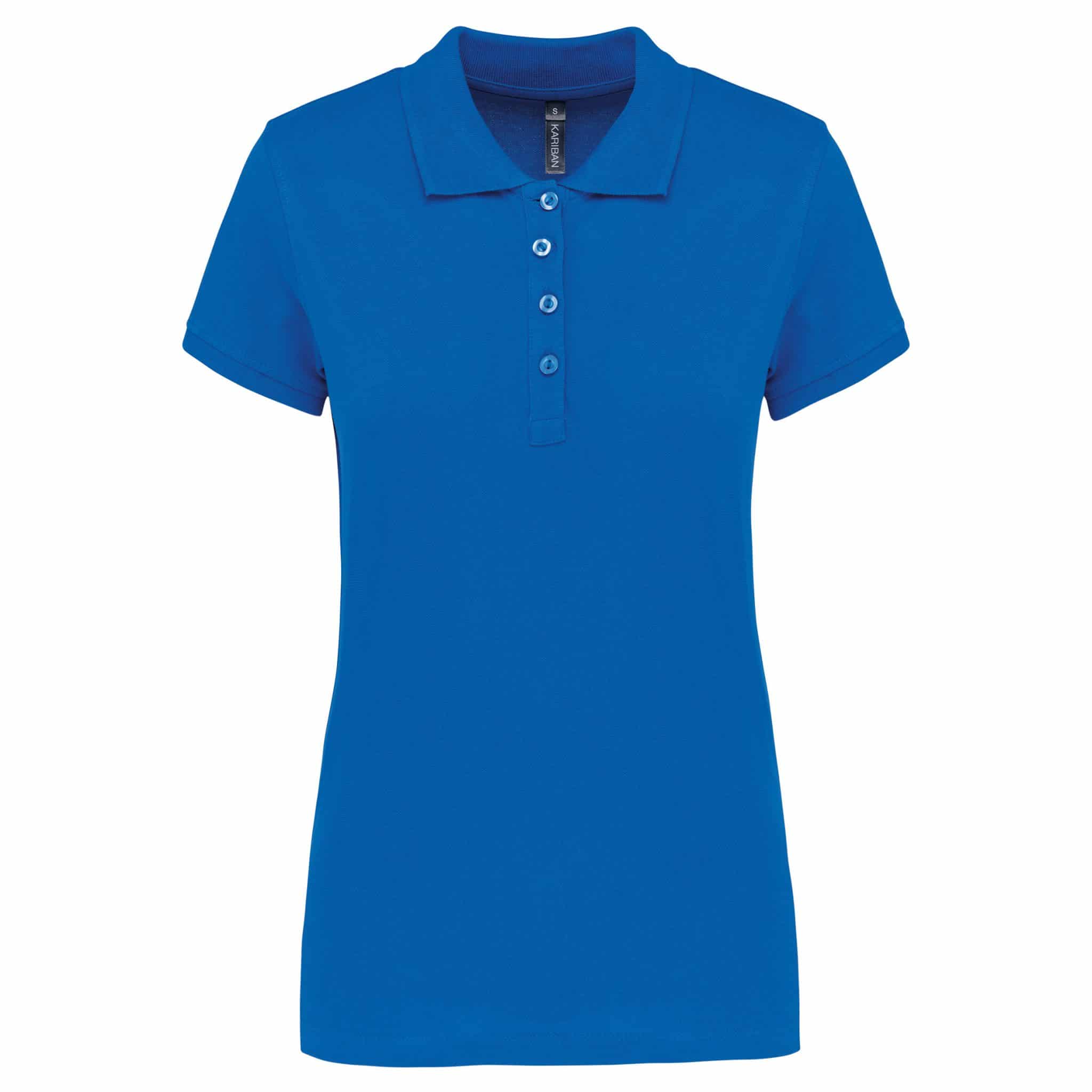 Miniature 20 pour Polo piqué manches courtes femme