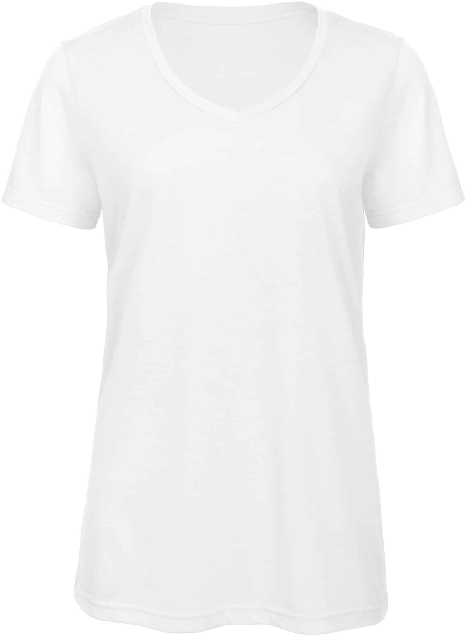 Miniature 5 pour T-shirt Triblend col V Femme