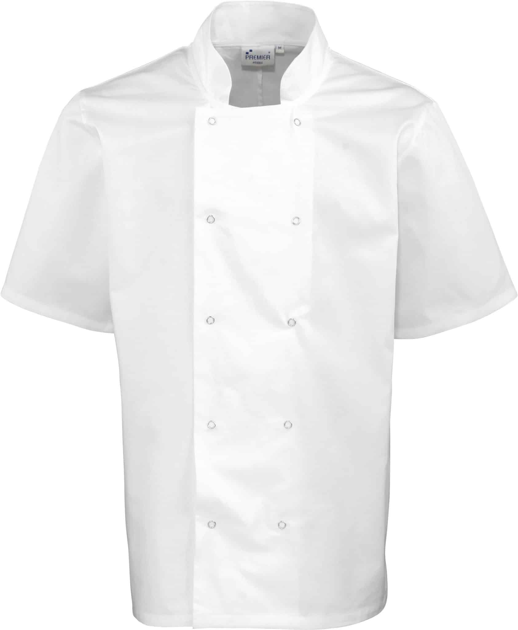 Miniature 3 pour Veste de cuisine manches courtes à boutons pression