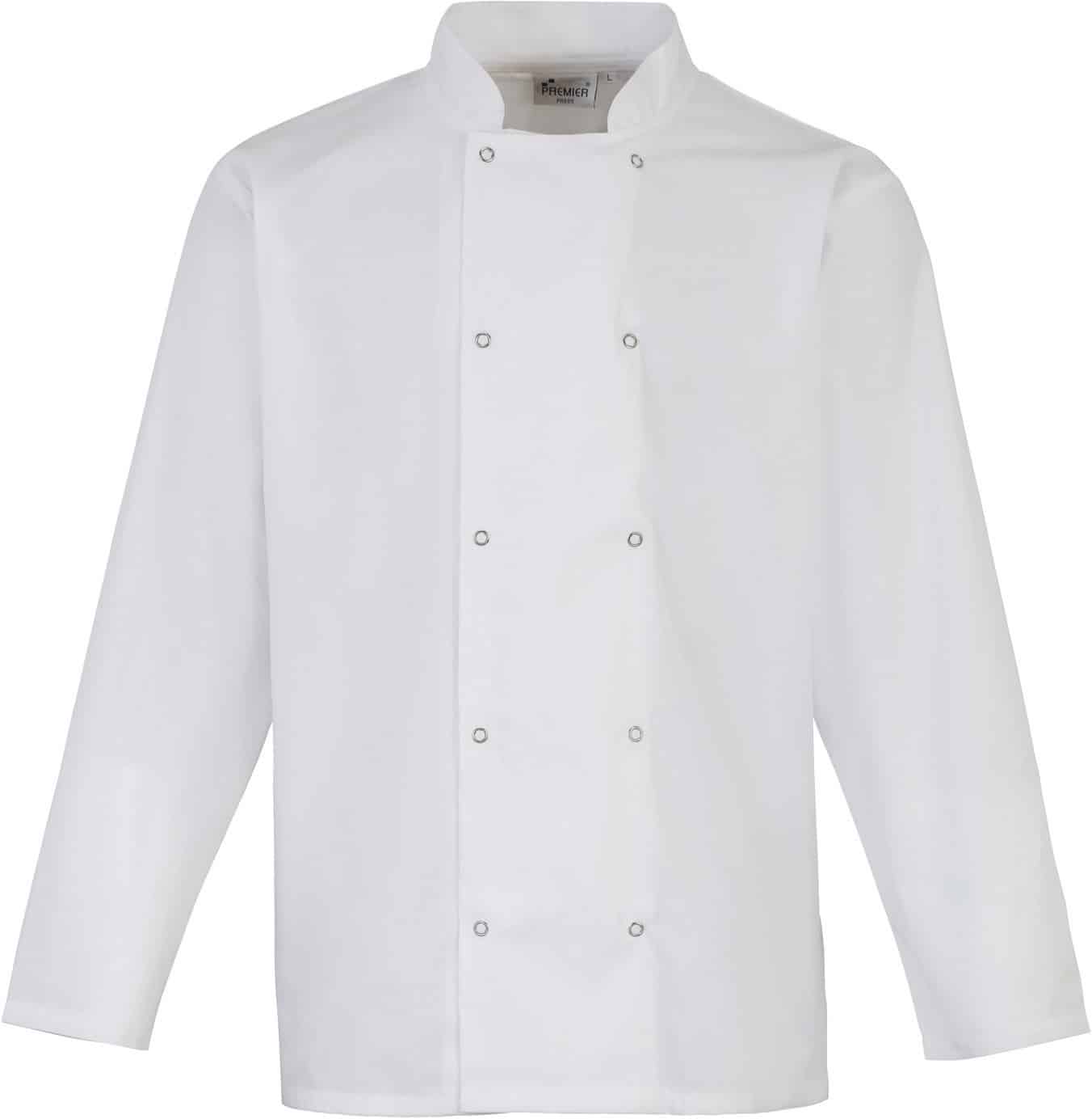 Miniature 3 pour Veste de cuisine manches longues à boutons pression