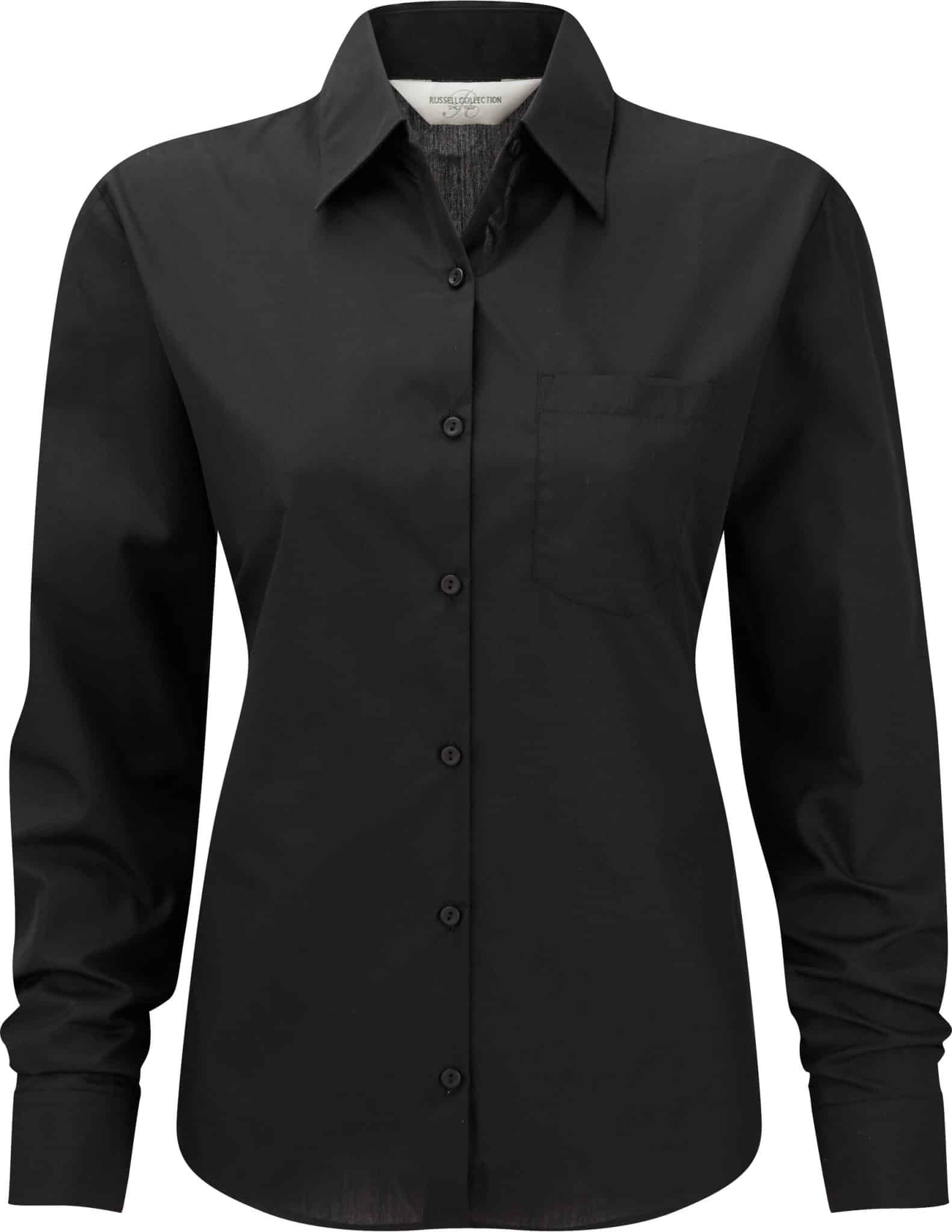 Miniature 3 pour Chemise femme popeline polycoton manches longues