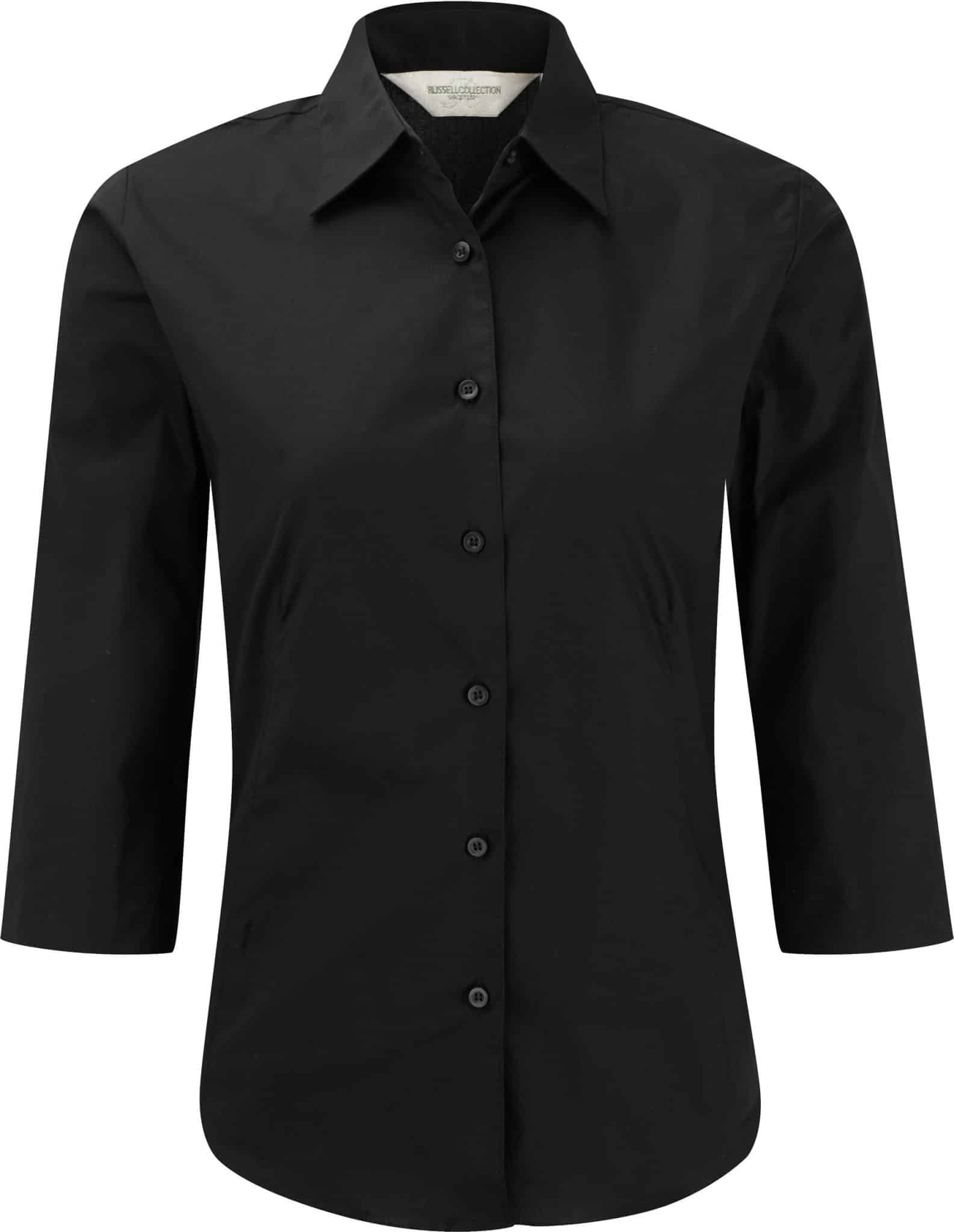 Miniature 4 pour Chemise fittée femme manches 3/4