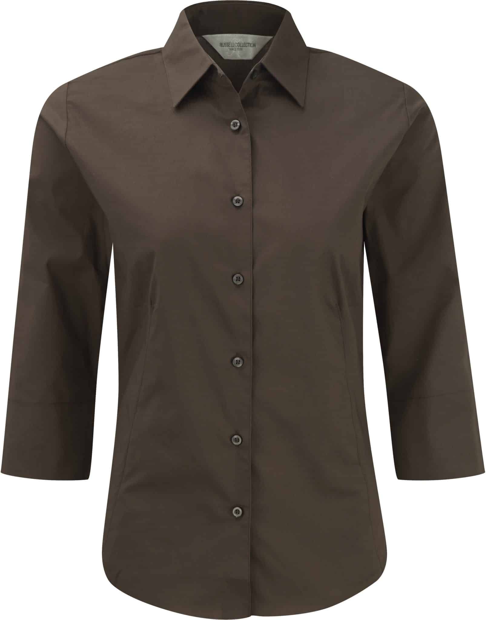 Miniature 5 pour Chemise fittée femme manches 3/4