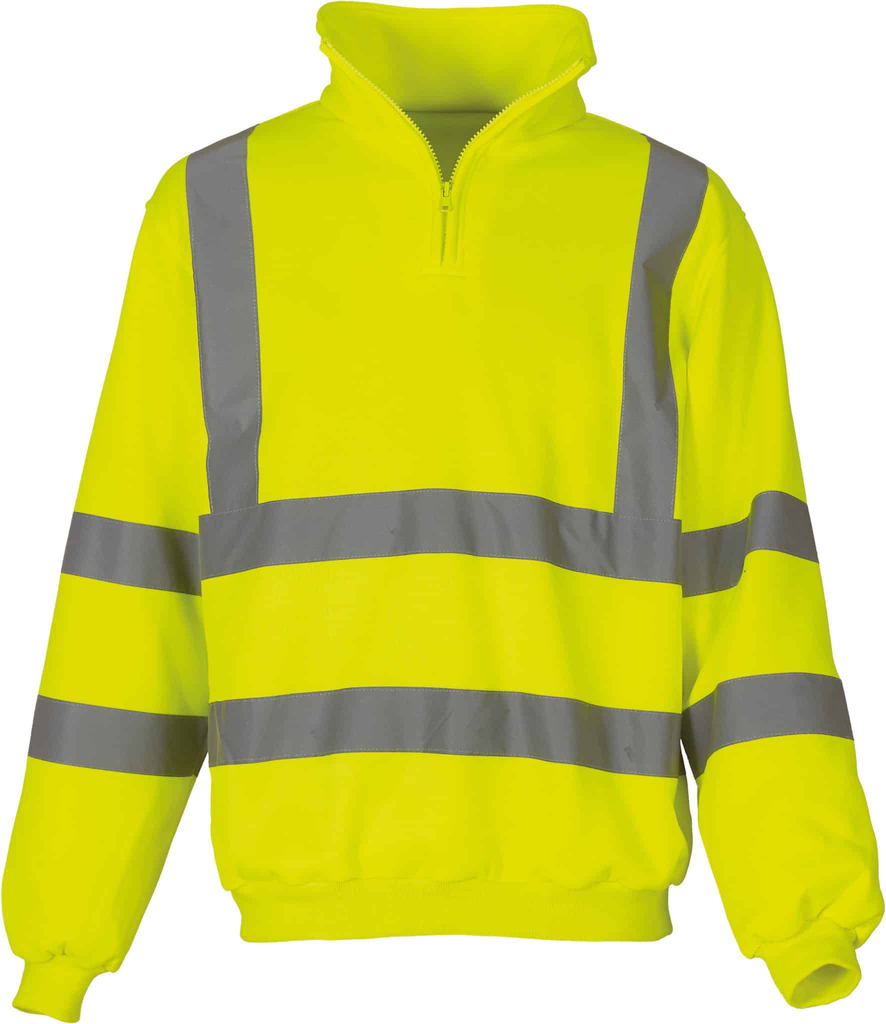 Miniature 5 pour Sweat-shirt 1/4 zip haute visibilité