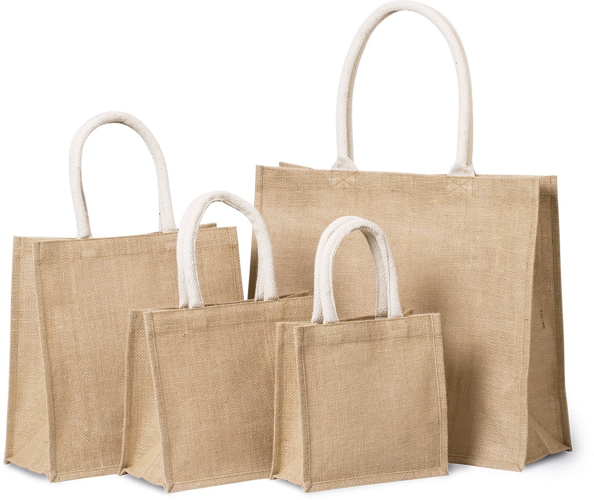 Miniature 2 pour Sac style cabas en toile de jute - grand modèle