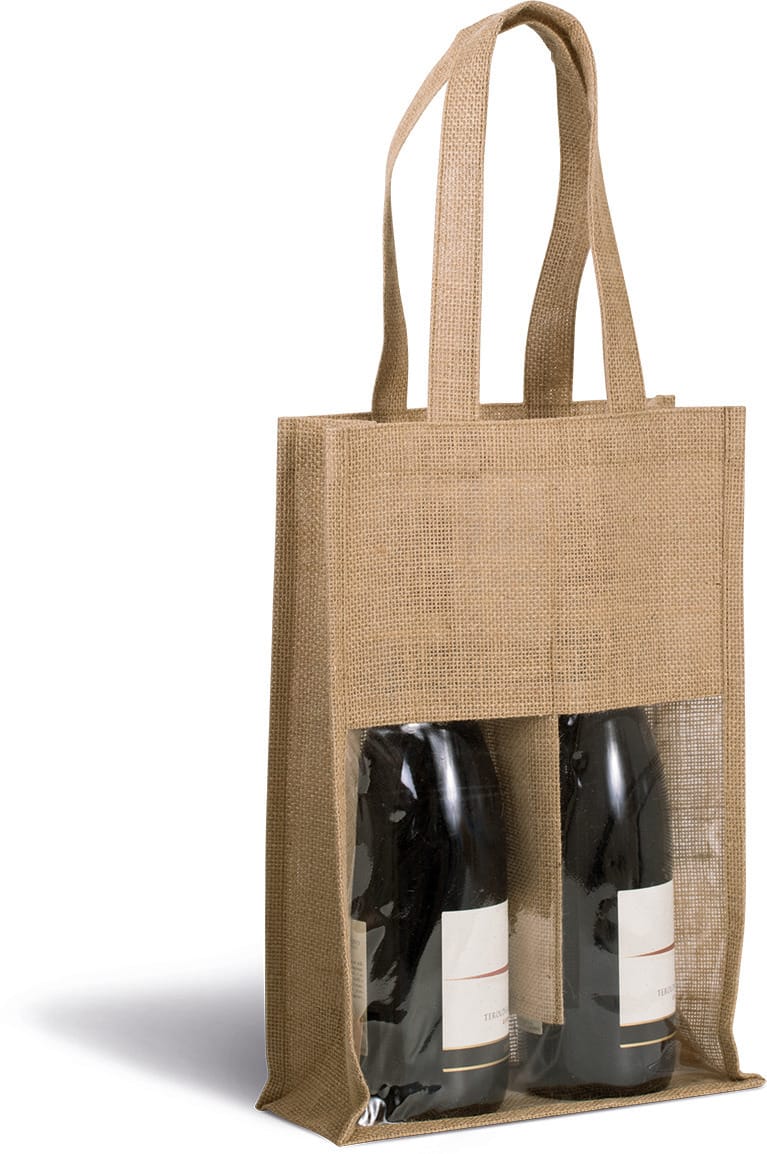 Miniature 1 pour Sac porte-bouteilles en jute