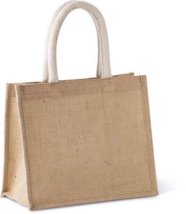 Miniature 1 pour Sac style cabas en toile de jute - modèle moyen