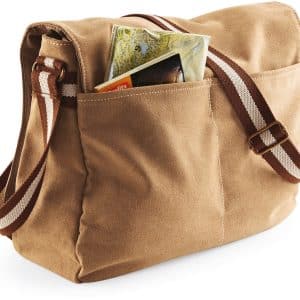 Visuel Sac courrier vintage en toile