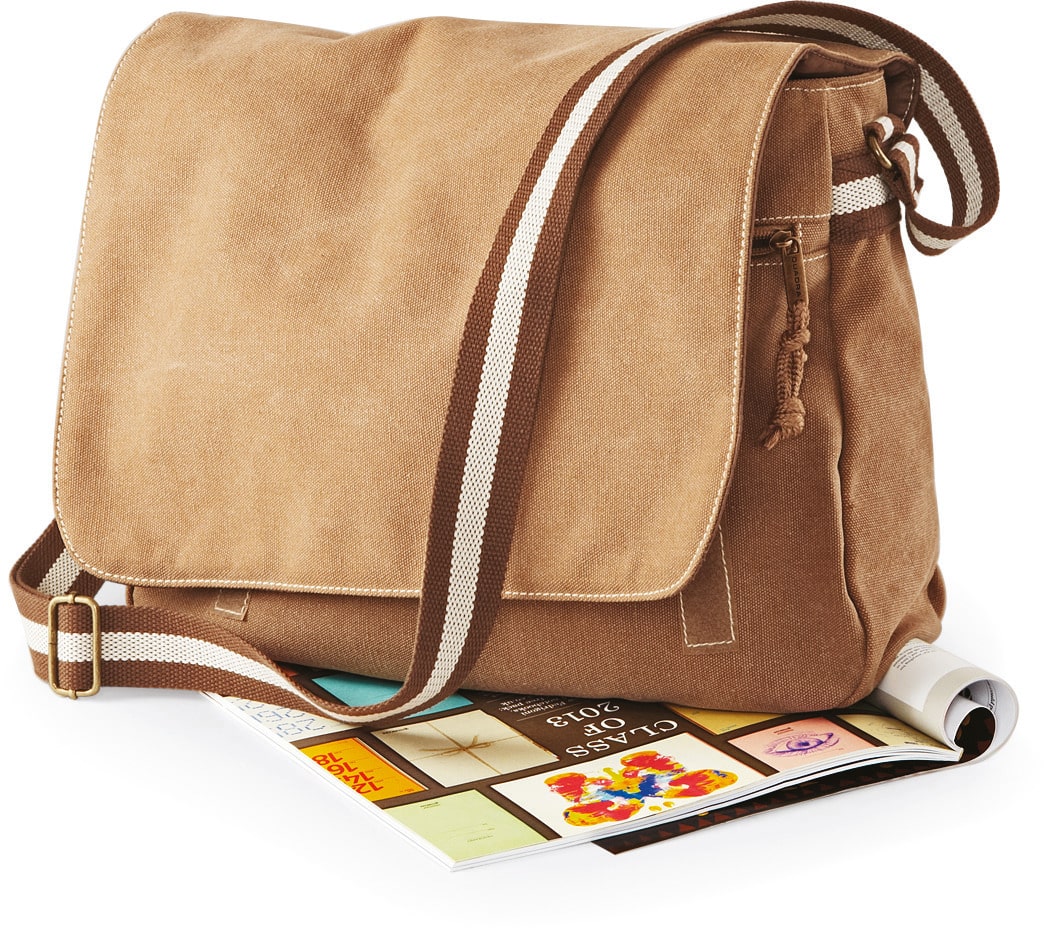 Miniature 2 pour Sac courrier vintage en toile