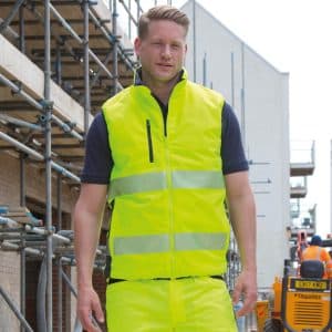 Visuel Bodywarmer de sécurité réversible