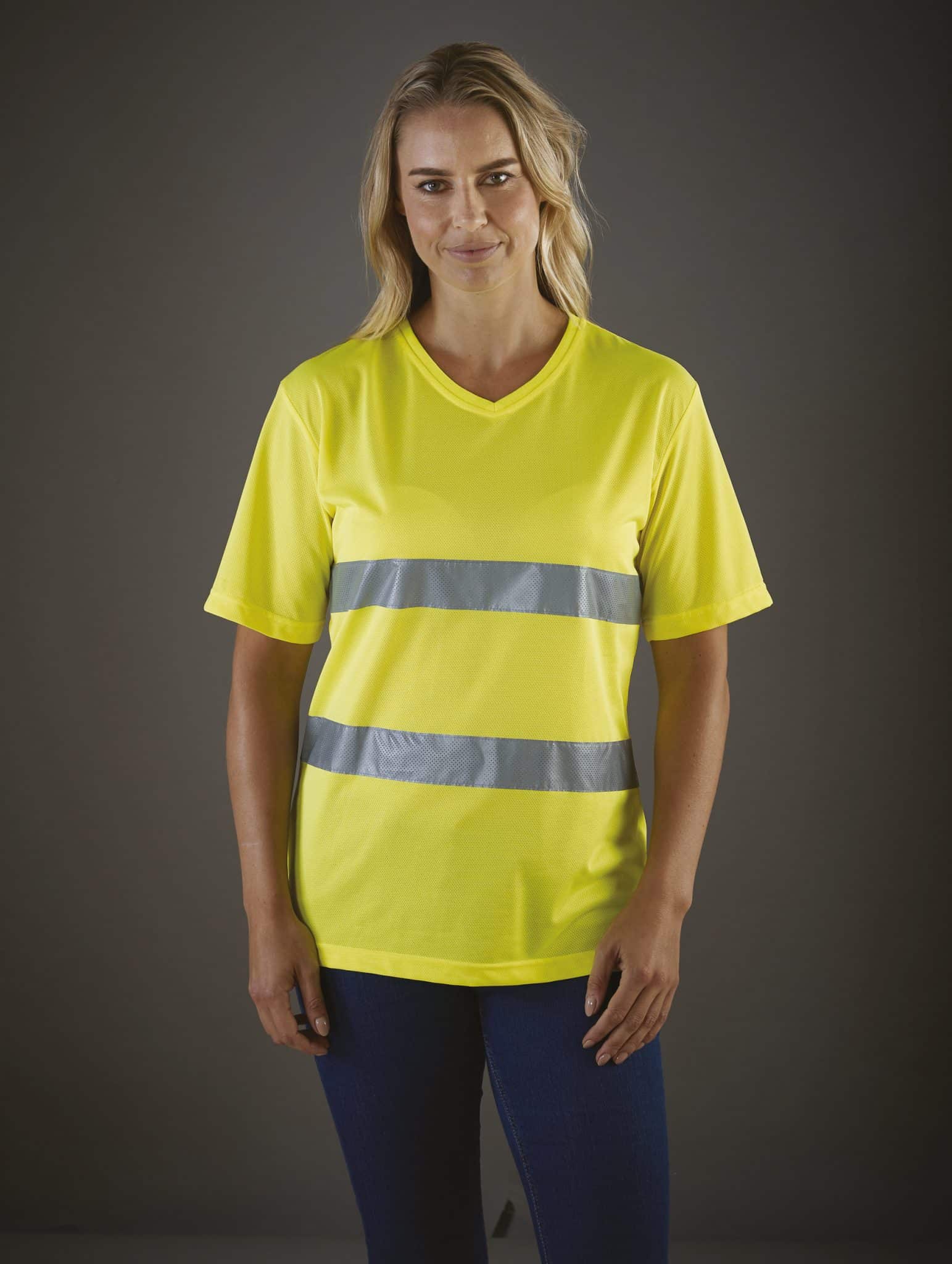 Miniature 1 pour T-shirt col V haute visibilité Top Cool