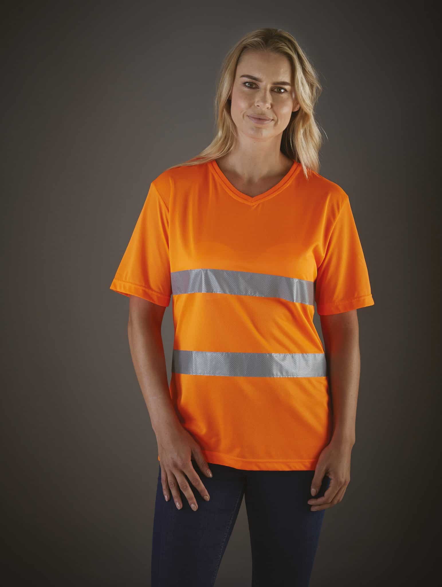 Miniature 3 pour T-shirt col V haute visibilité Top Cool