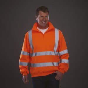 Visuel Sweat-shirt 1/4 zip haute visibilité