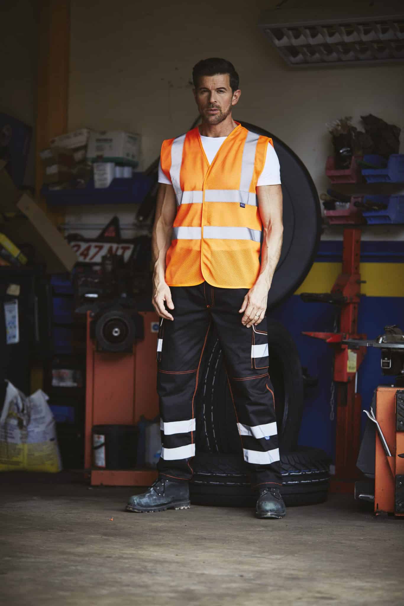 Miniature 3 pour Gilet haute visibilité à maille ajourée recyclée