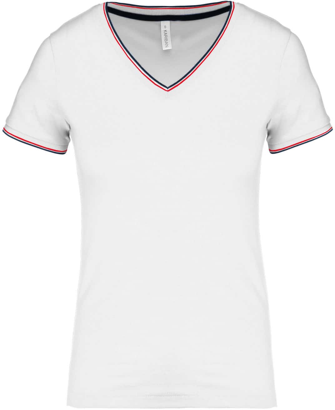 Miniature 14 pour T-shirt maille piquée col V femme