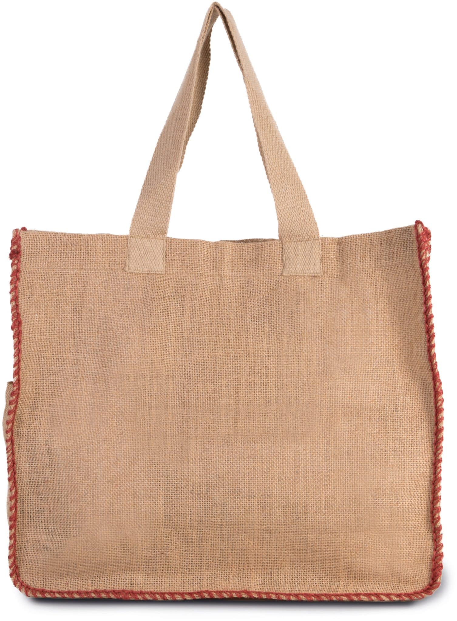 Miniature 5 pour Sac en jute avec coutures contrastées