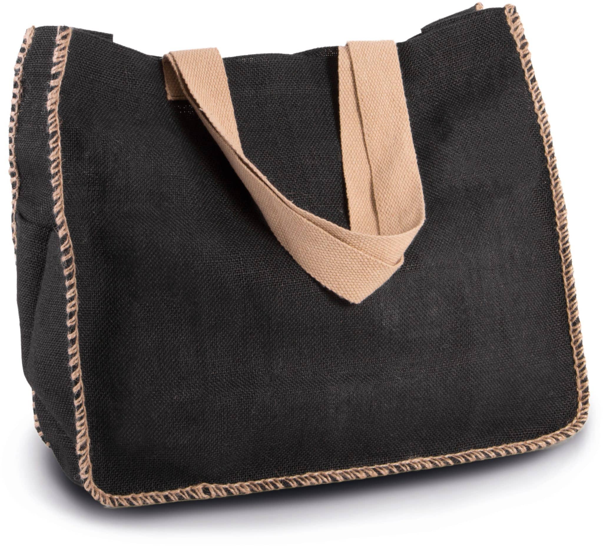 Miniature 4 pour Sac en jute avec coutures contrastées