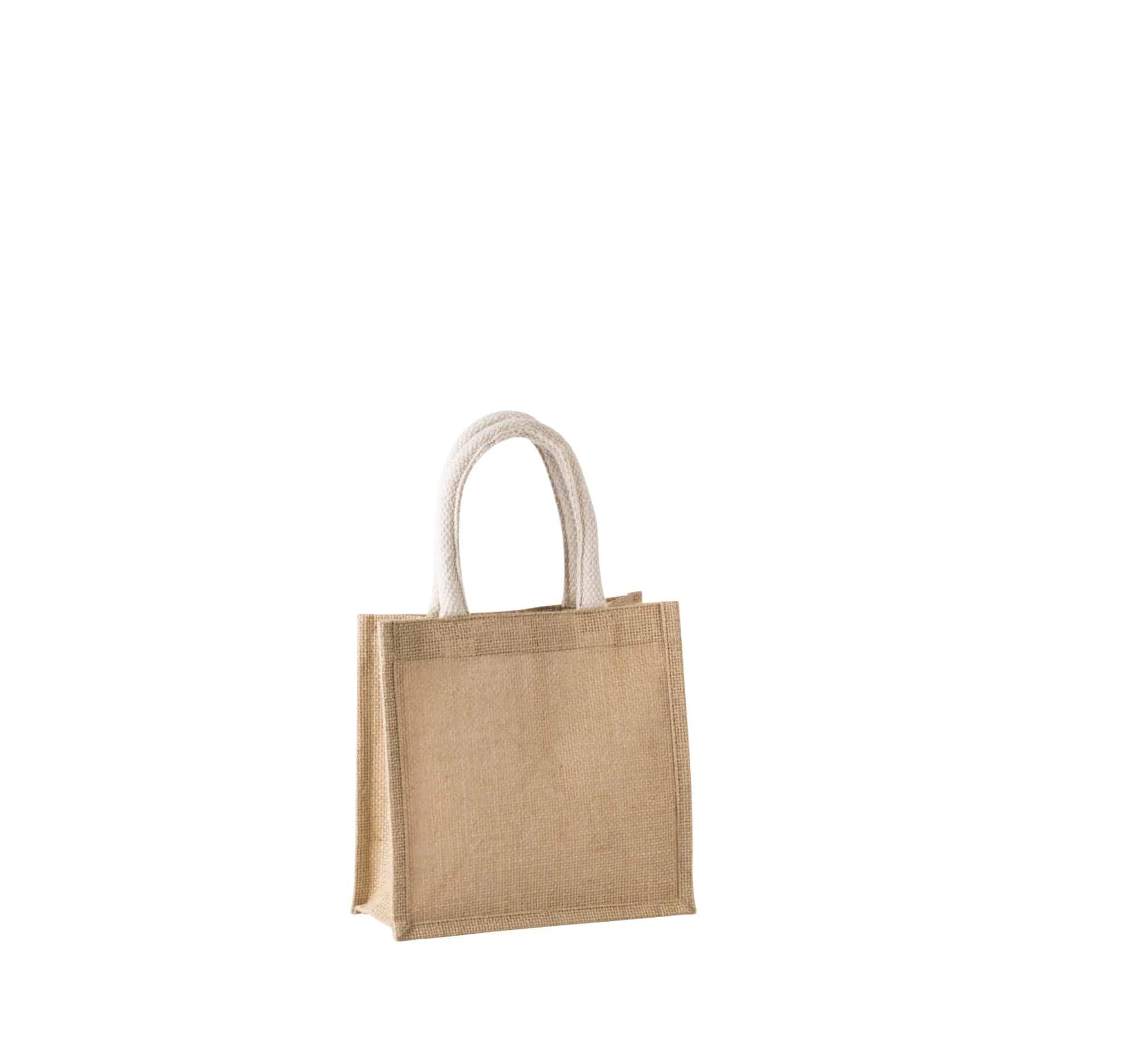Miniature 11 pour Sac style cabas en toile de jute - petit modèle
