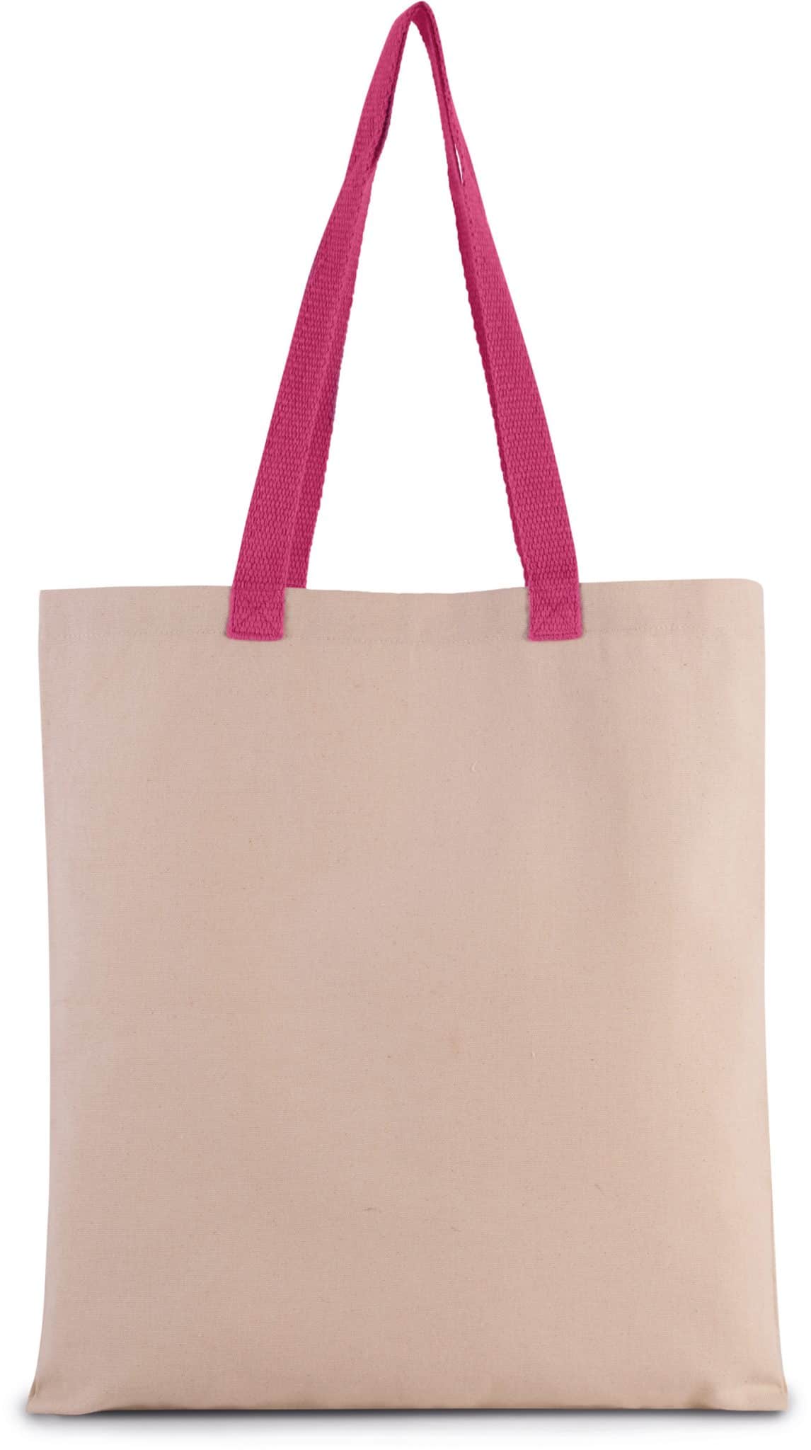 Miniature 8 pour Sac shopping plat en toile avec poignées contrastées