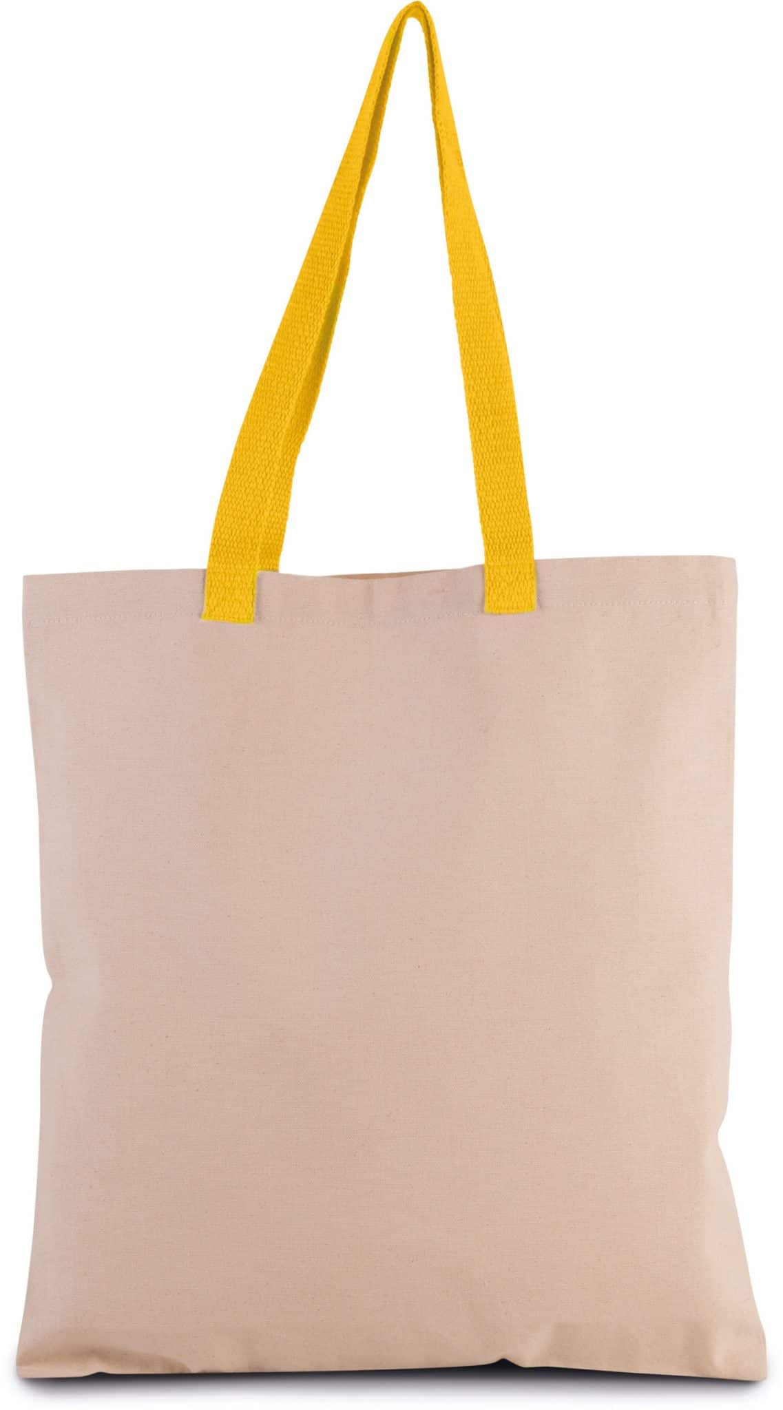 Miniature 14 pour Sac shopping plat en toile avec poignées contrastées