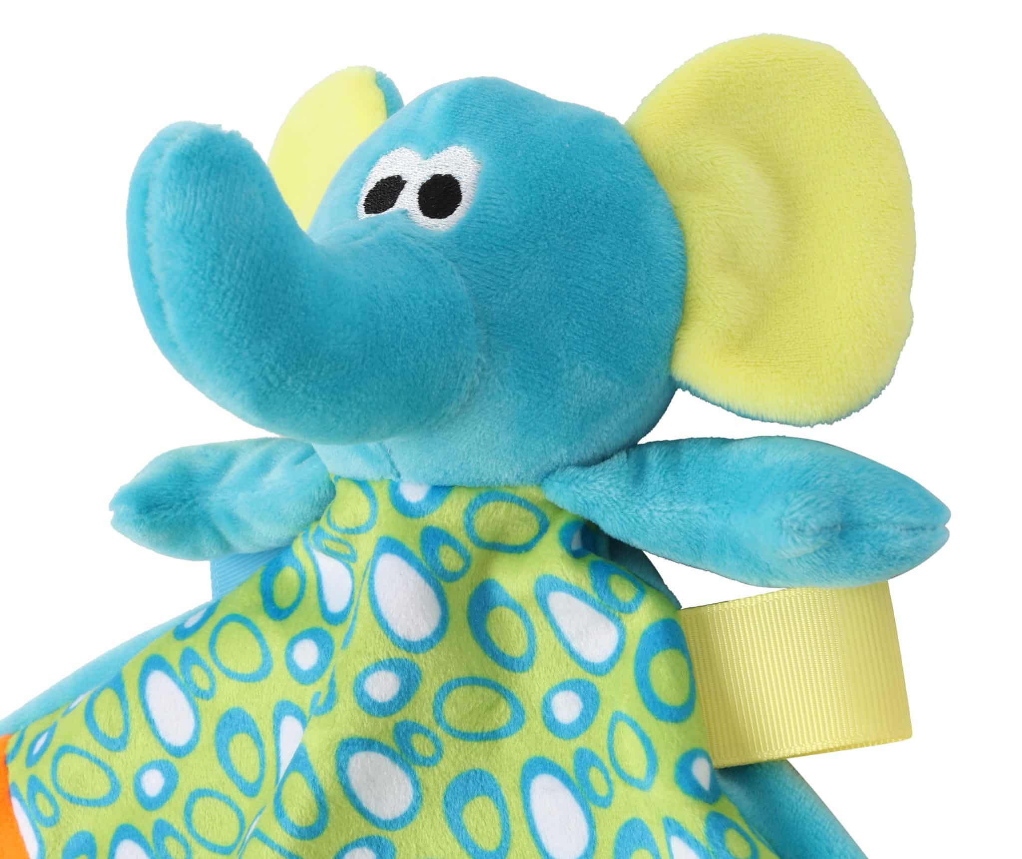Miniature 3 pour Doudou plat multicolore éléphant