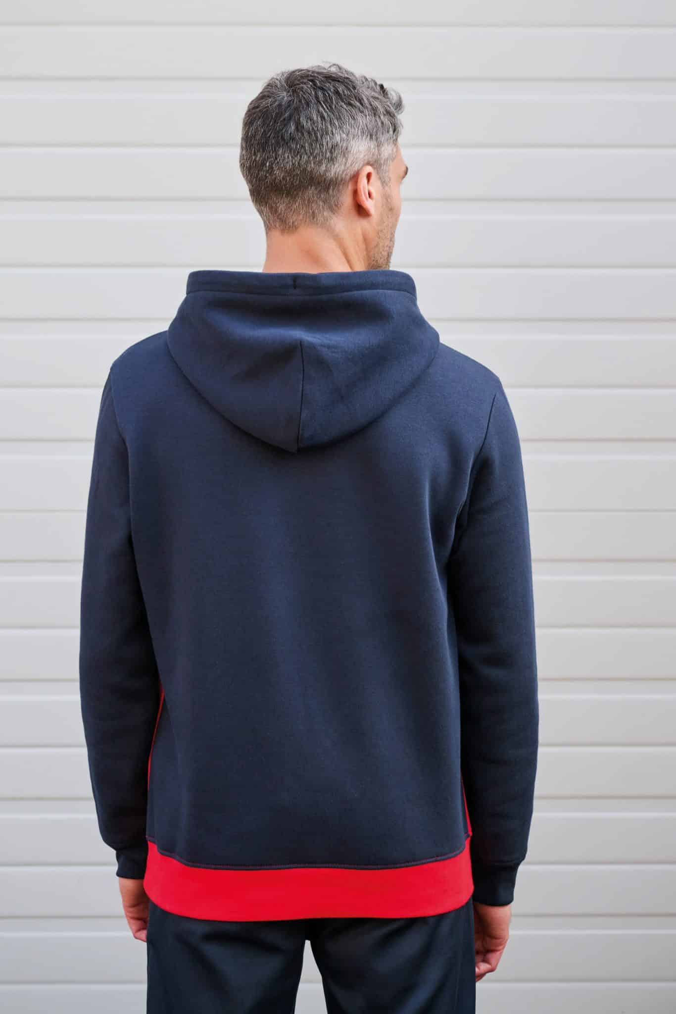 Miniature 3 pour Sweat-shirt tricolore à capuche unisexe