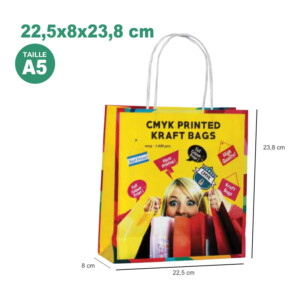 Visuel Sac papier kraft Offset Taille A5