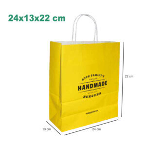 Visuel Sac papier kraft Offset Taille 24 X 13 X 22 CM