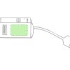 Face avec un port USB