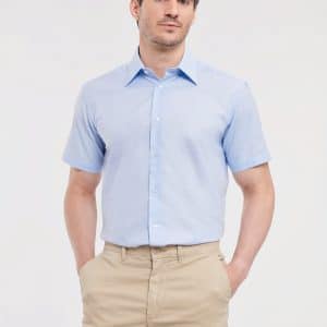 Visuel Chemise oxford cintrée manches courtes homme