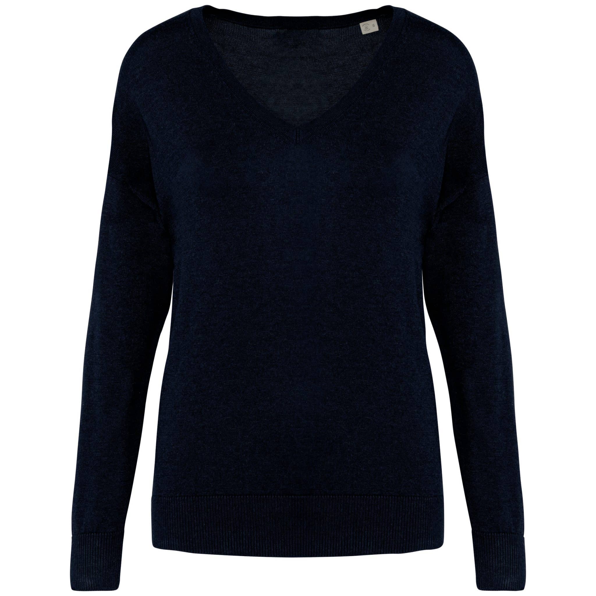 Miniature 12 pour Pull écoresponsable col V en lyocell femme