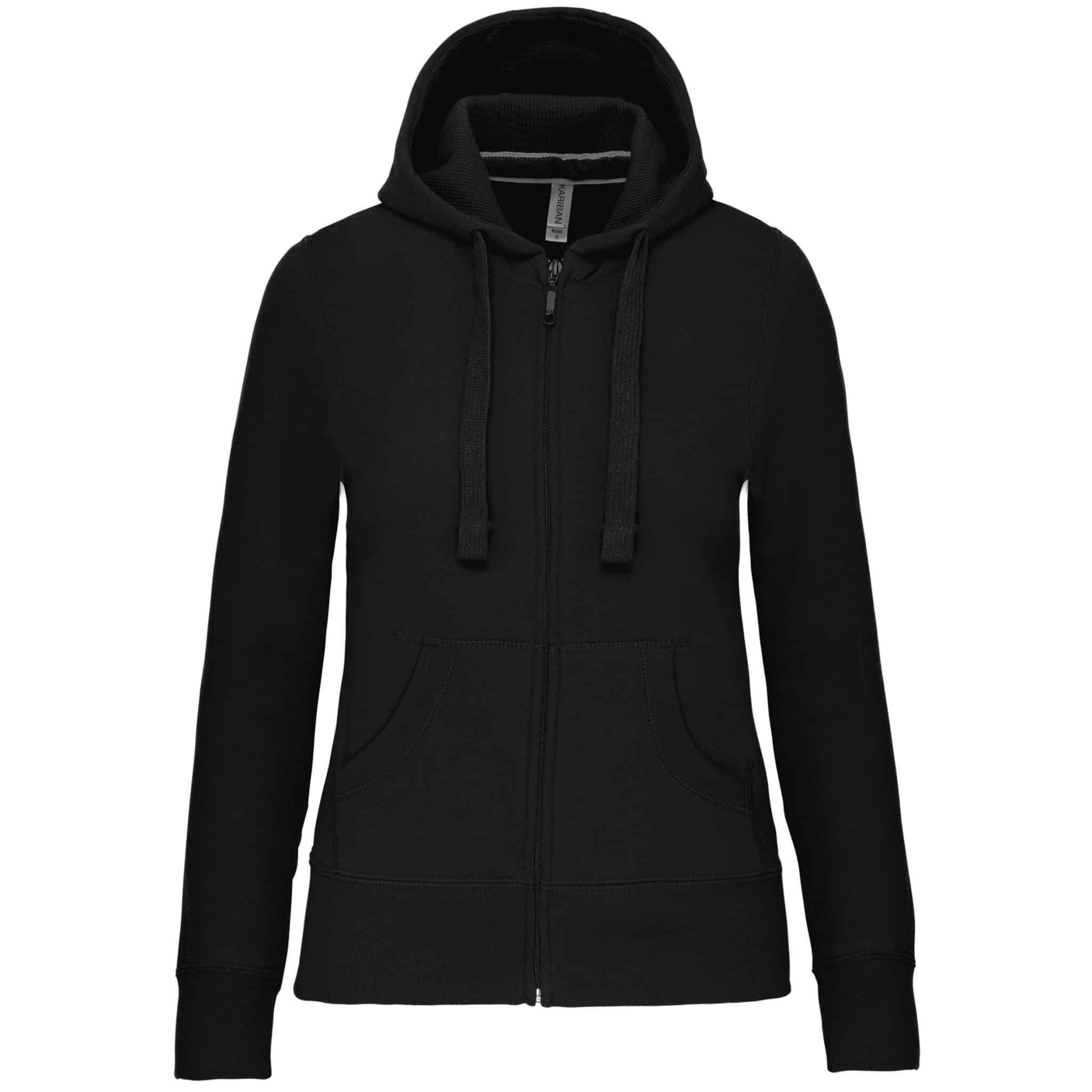 Miniature 9 pour Sweat-shirt zippé capuche femme