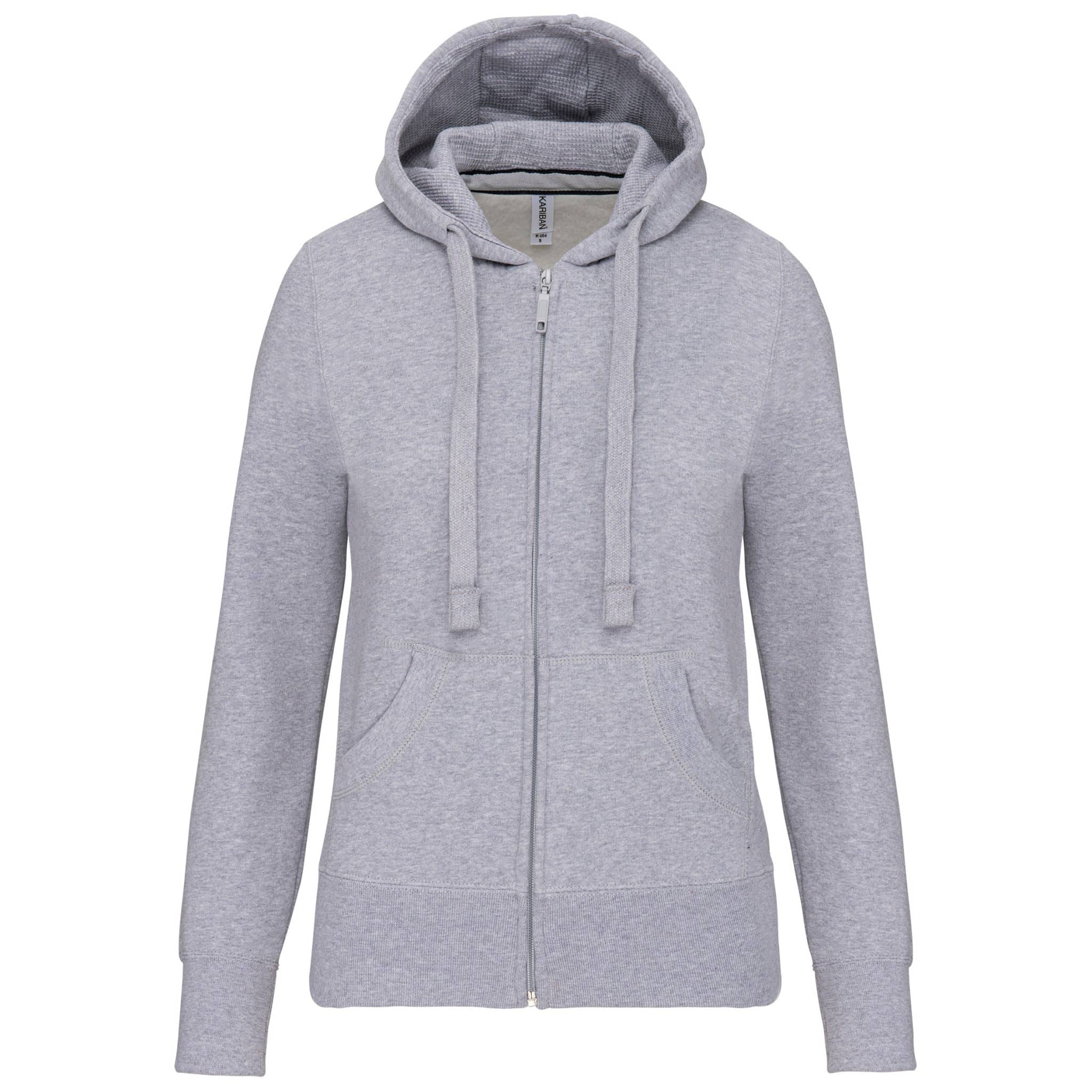 Miniature 14 pour Sweat-shirt zippé capuche femme