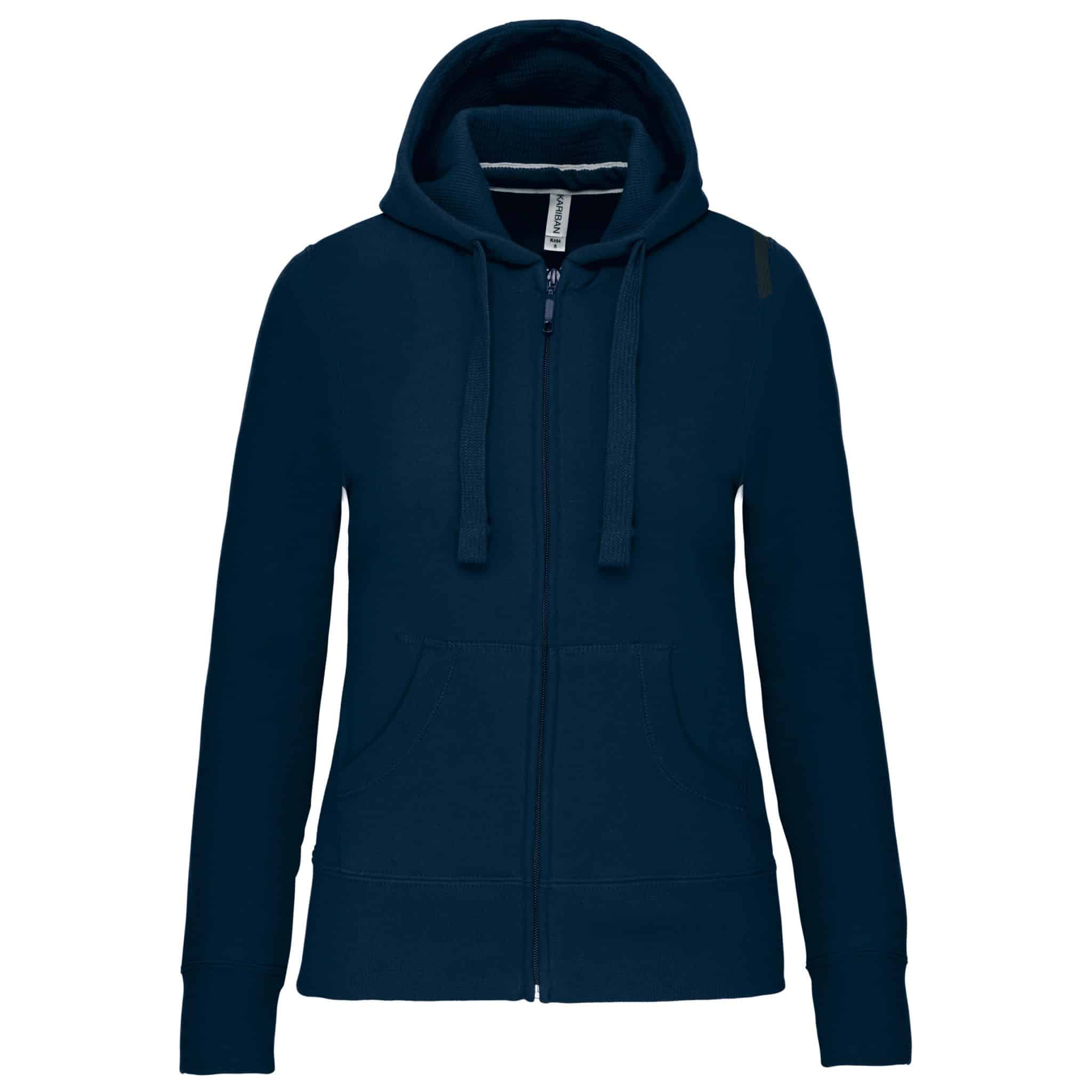 Miniature 13 pour Sweat-shirt zippé capuche femme