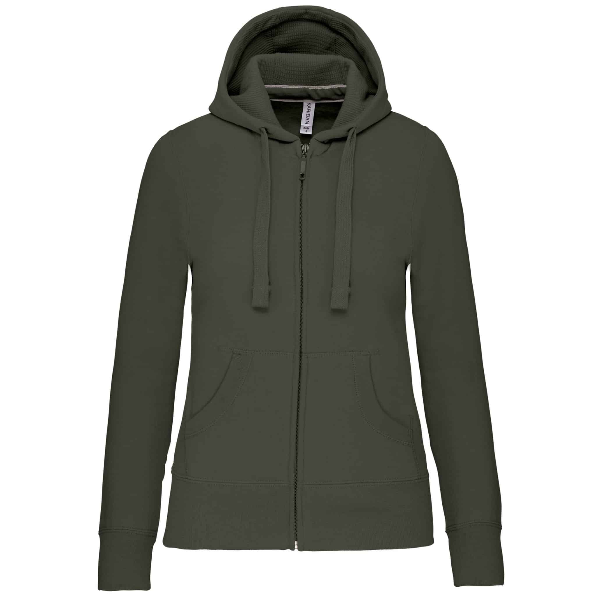 Miniature 11 pour Sweat-shirt zippé capuche femme