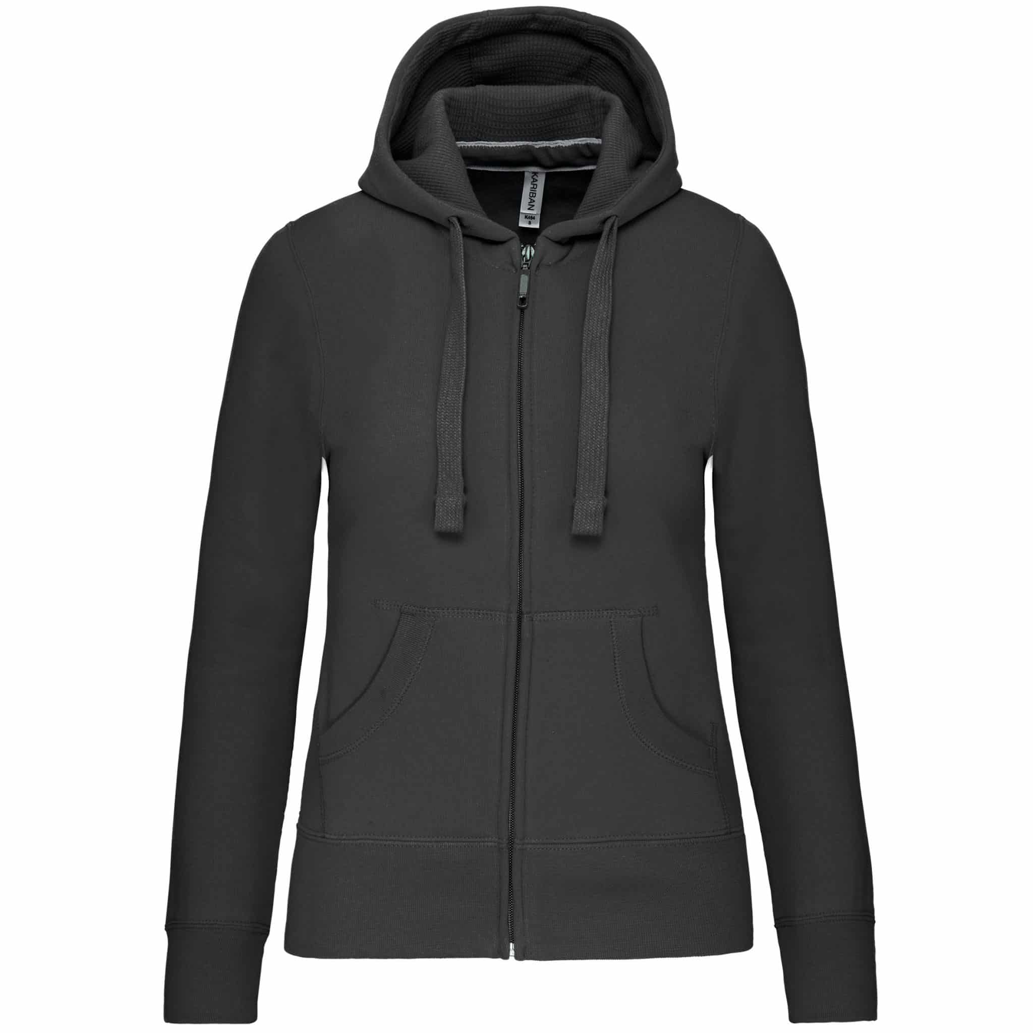 Miniature 10 pour Sweat-shirt zippé capuche femme