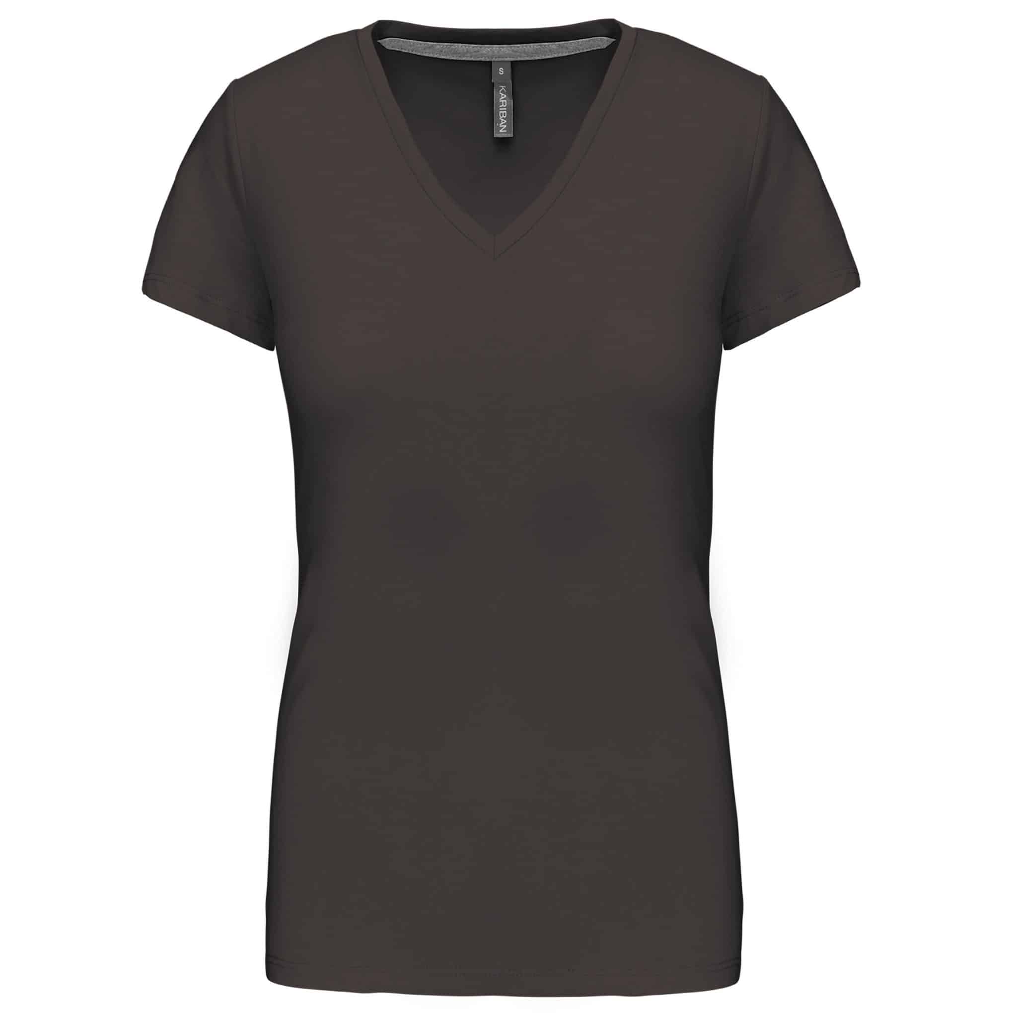 Miniature 11 pour T-shirt col V manches courtes femme