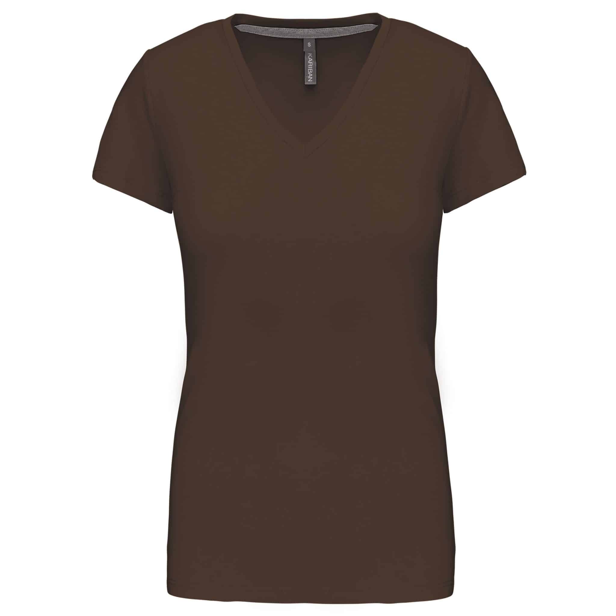 Miniature 10 pour T-shirt col V manches courtes femme