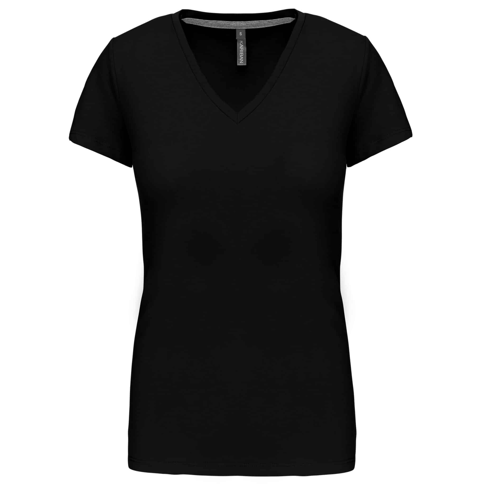 Miniature 9 pour T-shirt col V manches courtes femme