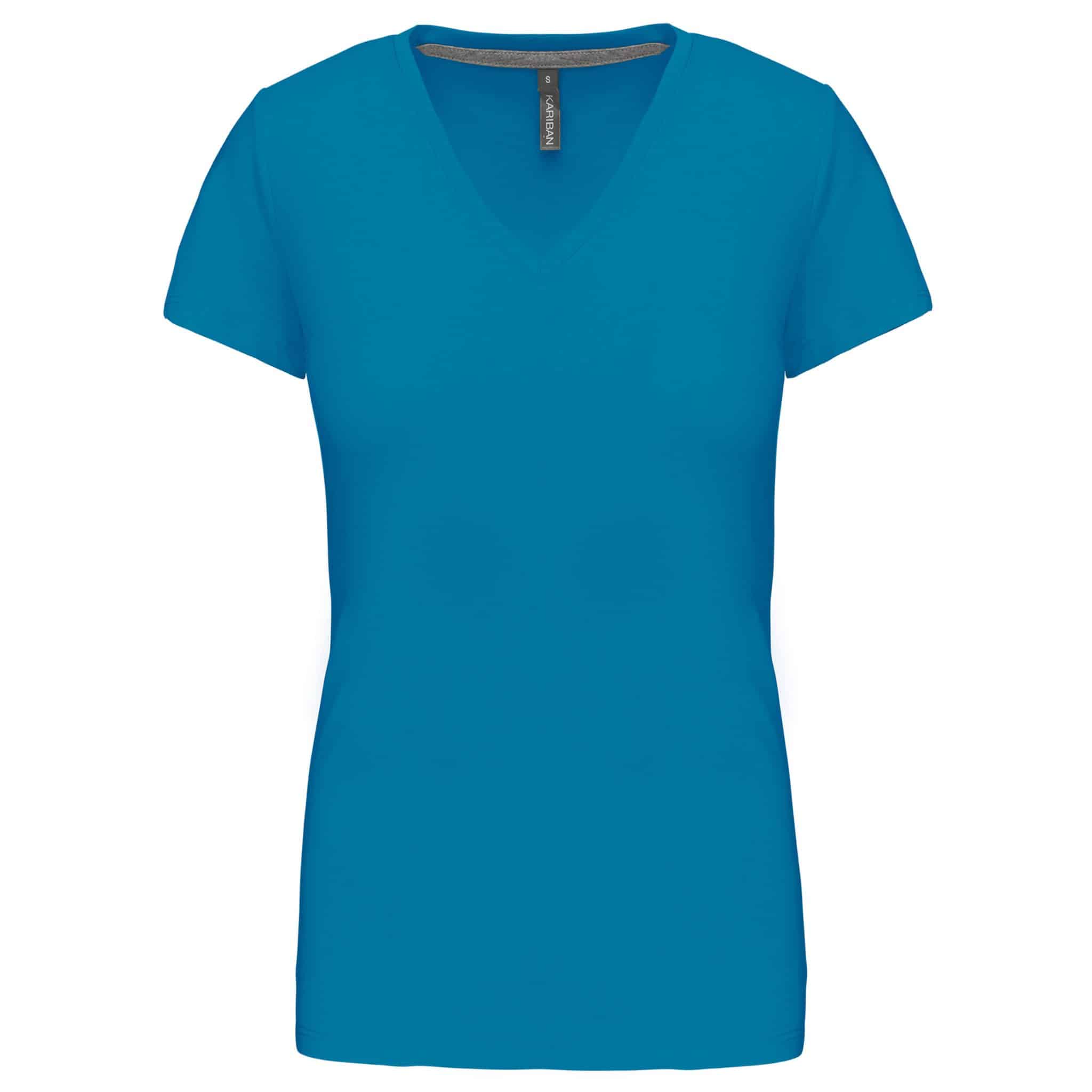 Miniature 25 pour T-shirt col V manches courtes femme